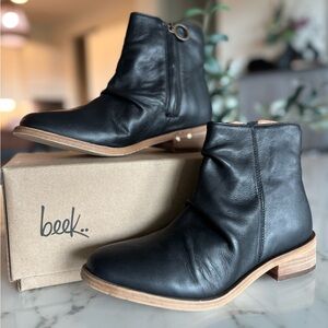 beek Leather Quail Booties in Black from Anthropologie
